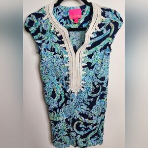 Madia Tunic Dress, Sea Pattern, XS